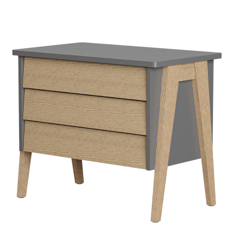 Тумба широкая Сканди 3 ящика 75х45х62,4 см